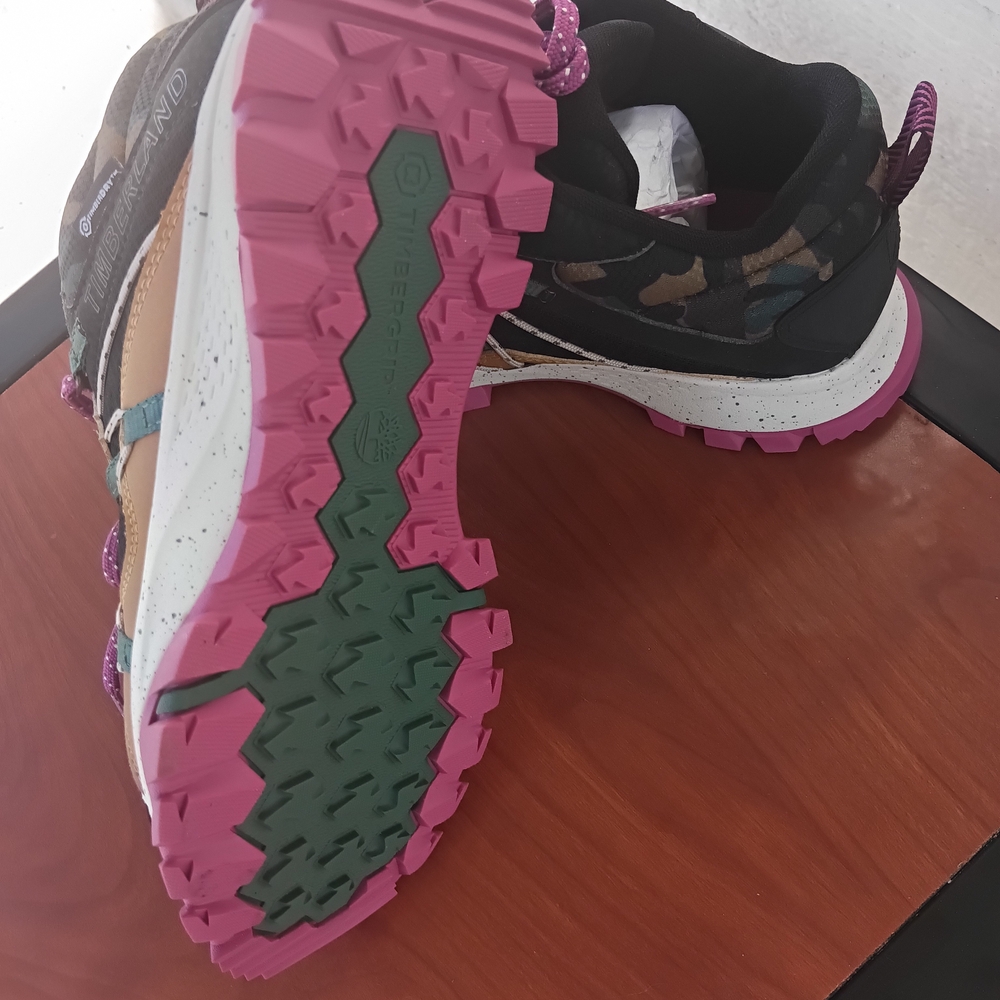 Timberland Women's Black and Pink Hiking Shoes - Picture 11 of 13